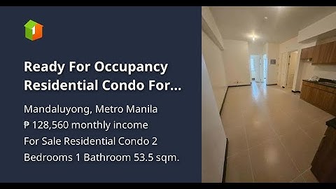 Ready For Occupancy Residential Condo For Sale in Kai Garden Residences Mandaluyong City