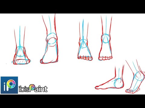 Cara menggambar kaki anime di ibis paint x - YouTube