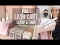 Lash Cart Setup & Tour For Eyelash Extensions