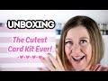 Unboxing the cutest card kit ever must see new kit from the stamp market