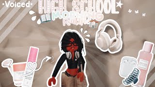 HIGH SCHOOL MORNING ROUTINE 📚📖|| *Voiced🌸*|| Berry ave role play 🥥