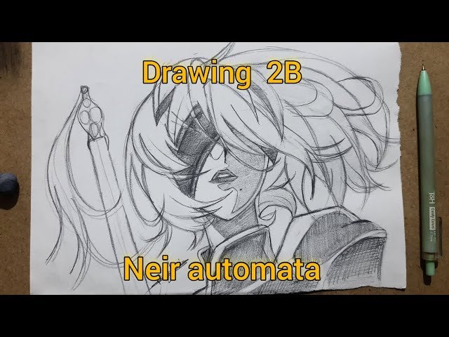 I sketched 2B using a 2B pencil. : r/nier