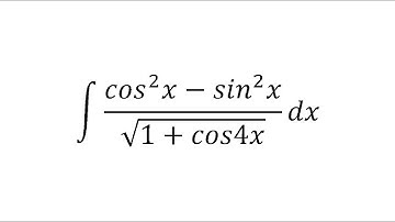 integral cos^2 x -sin^2 x /root( 1+ cos4x)  dx  || class 12 Solved integration 10