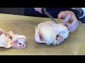Butchering chicken