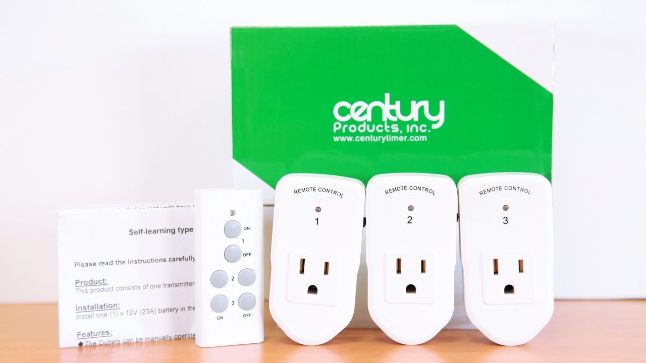 Century Wireless Remote Control Electrical Outlet Switch