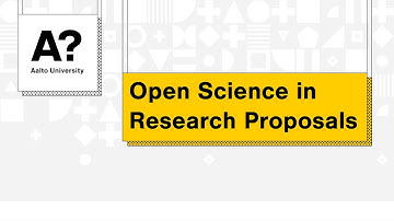 Open Science in Research Proposals, 11.5.2023 (Aalto University)