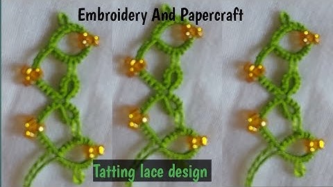 Tatting lace design tutorial for beginners|The art of lace making|Beautiful lace making