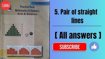 Class 12th maths chapter 5. pair of straight lines  2025।। All answers #viral #exam #workbook 