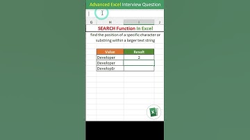 SEARCH function in excel | SEARCH formula in excel | excel interview questions excel tips & tricks