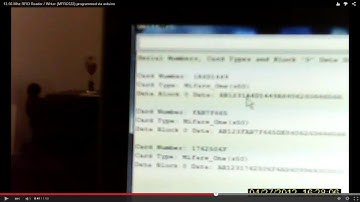 13.56 Mhz RFID Reader / Writer (MFRC522) programmed via arduino