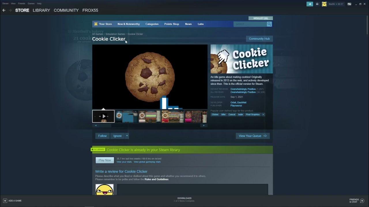 Cookie Clicker no Steam