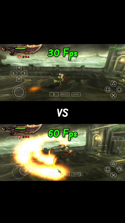 30Fps vs 60Fps God of War Ghost of Sparta PPSSPP