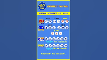 PCSO 2D 3D 6/49 6/58 Lotto Results Today 9PM Draw of November 30, 2025 #lottoresulttoday