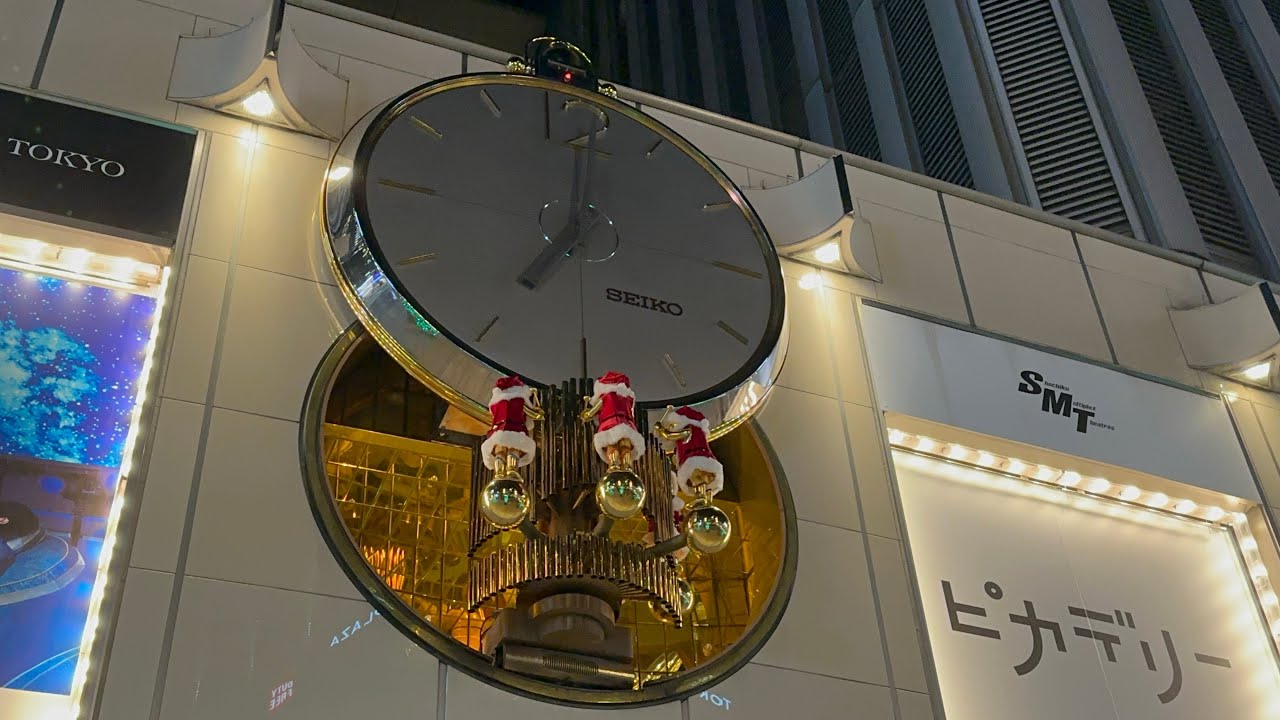 有楽町マリオンクロック 19時(クリスマスバージョン)
