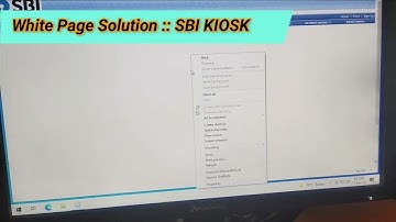 SBI Kiosk CSP White page or Blank Page Solution