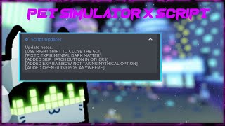 pet simulator x script updated INSTANT DARK MATTER//OPEN GUIS EVERYWHERE//SKIP HATCH