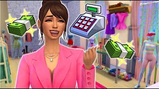 I ran a clothes store in the sims 4! // Sims 4 get to work