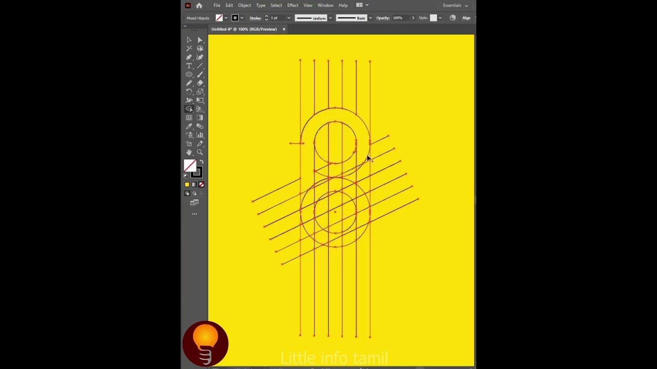 Logo Design Adobe Illustrator CC Tutorial 36 #shorts #shortsfeed #art #graphicdesign