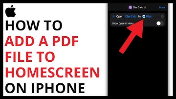 How to Add PDF File to Homescreen on iPhone [QUICK GUIDE]