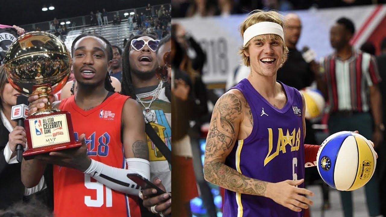 NBA All-Star Celebrity Game 2018! Justin Bieber, Quavo MVP, Rachel 2K -  YouTube