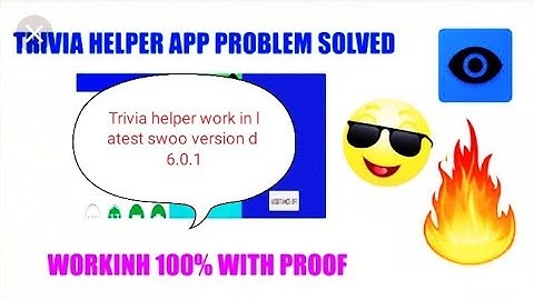 Trivia helper Run in latest swoo version 6.0.1 | Technicalhelpsoftwareprogram