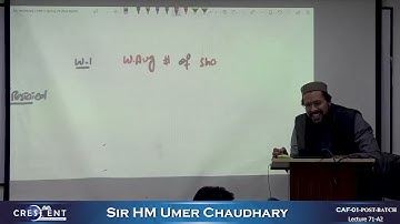 CAF 1 POST BATCH Sir Umer Lecture 71 A2