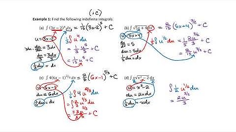 6.9 Integrating Using Substitution Ex 1