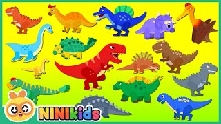 What kind of dinosaur am I? | Dinosaur ABC | Shadow dinosaur game | T Rex? Stegosaurus? | NINIkids screenshot 5