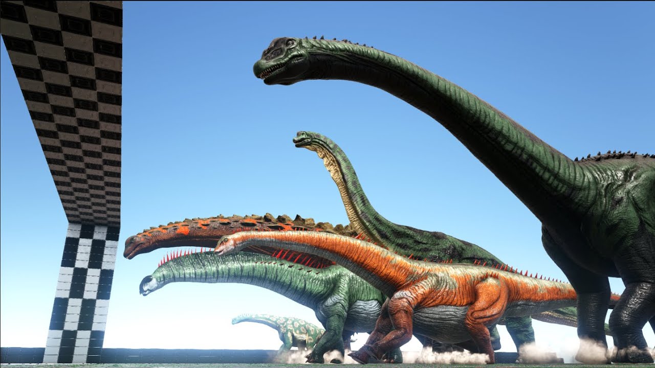 id ไดโนเสาร์ ark  New 2022  Which one is ARK'S FASTEST Sauropod \u0026 Theropod Dinosaur? | NEW ARK RACES