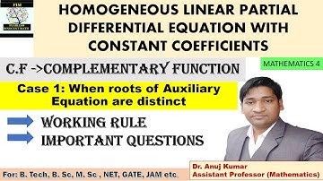 Homogeneous Partial Differential Equations | Solution of Homogeneous Partial Differential Equation