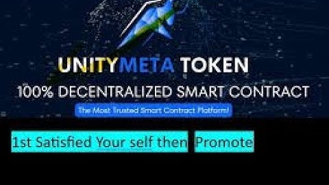 UMT || Unity meta token registration || second Bitcoin