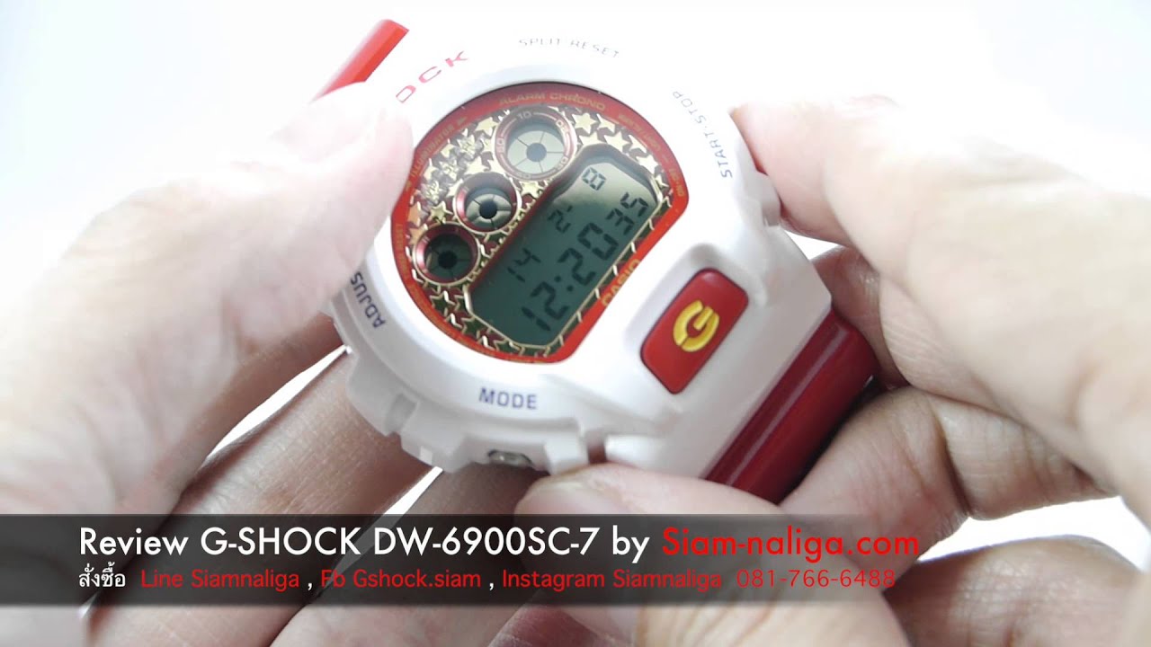 Review CASIO G-SHOCK DW-6900SC 7 by Siam-naliga.com - YouTube