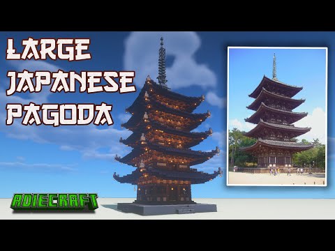 Minecraft Tutorial - How to Build a Japanese Pagoda 