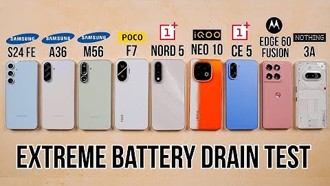 OnePlus Nord 5 / CE 5 / Poco F7 / iQOO Neo 10 / Samsung M56 / A36 / S24 FE /3A - Battery Drain Test