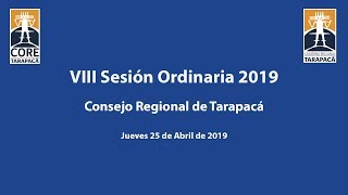 8a sesión ordinaria 2019 - Consejo Regional Tarapacá