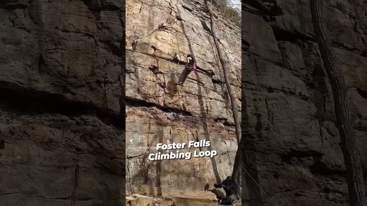 Climber at Foster Falls 