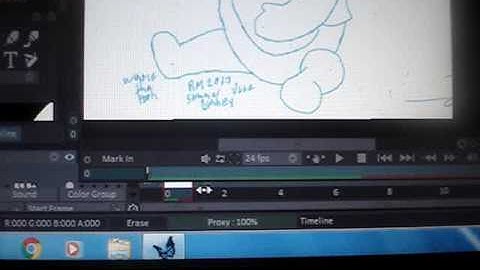 tv paint line drawing winnie the pooh