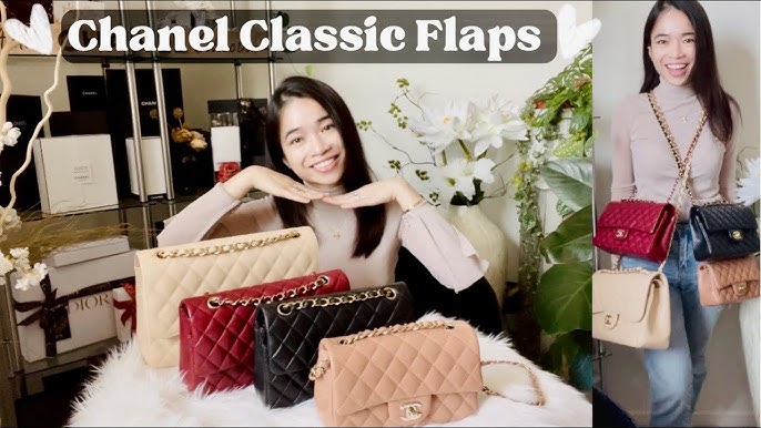 chanel classic handbag sizes