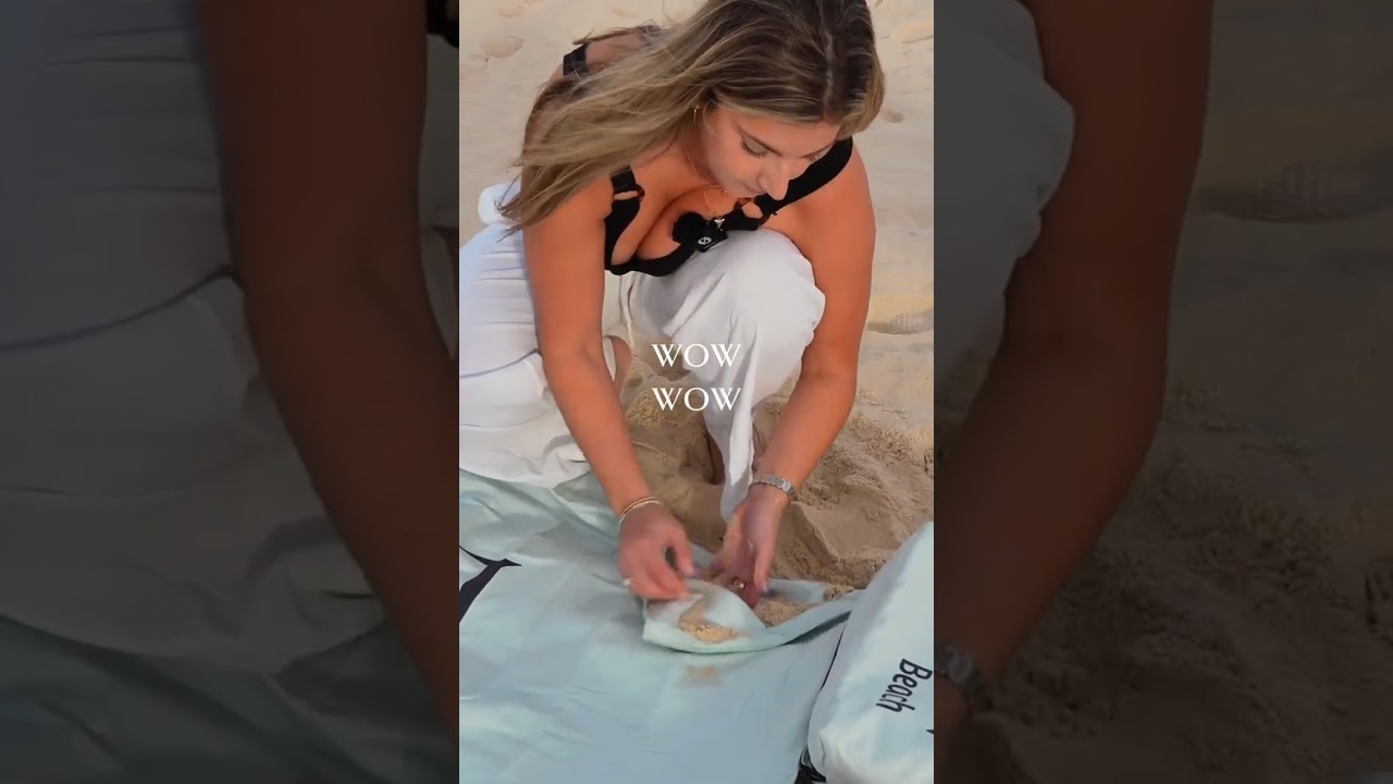 3 in 1 beach bag with a towel and pillow