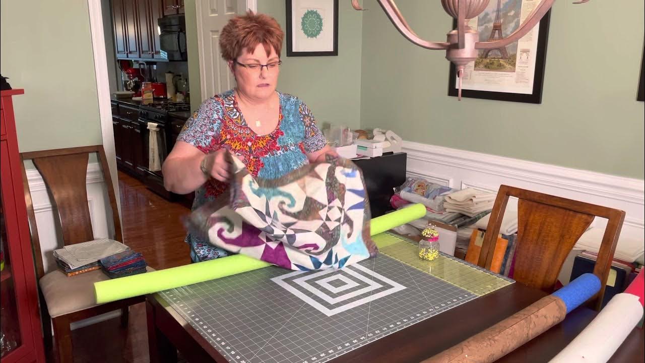 Sandwich a quilt with pool noodles YouTube