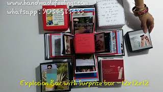 Explosion Box with Surprise Box 12x12 - Handmade Feelings