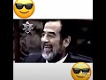 صدام حسين اهانت الحاكم والله لو ما الاميكان فلا تقدر تجيبني لا انت ولا ابوك في مكان مثل هذا