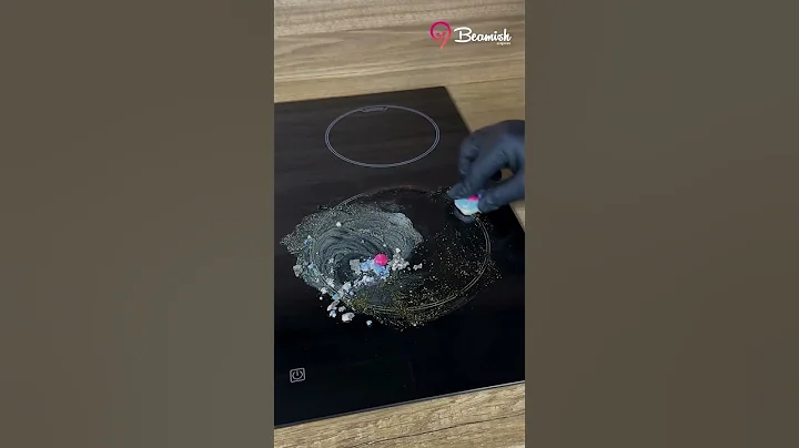 Cleaning this burnt stove ring with a dishwasher tablet and water! #cleaning #stove #water