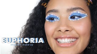 Euphoria-inspired Makeup: Rhinestone, Sky-blue Eyes | COSMO Beauty Lab | Cosmopolitan SA