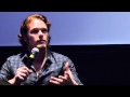 Sam Heughan during the Q&A at the Emulsion Premiere