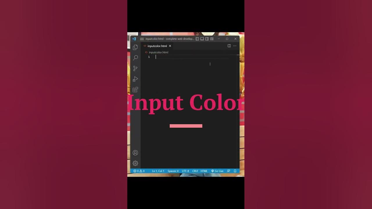 How to input color in HTML using the input type color #trending # ...