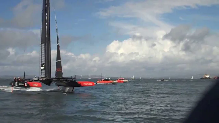 Team Oracle USA foiling fly by