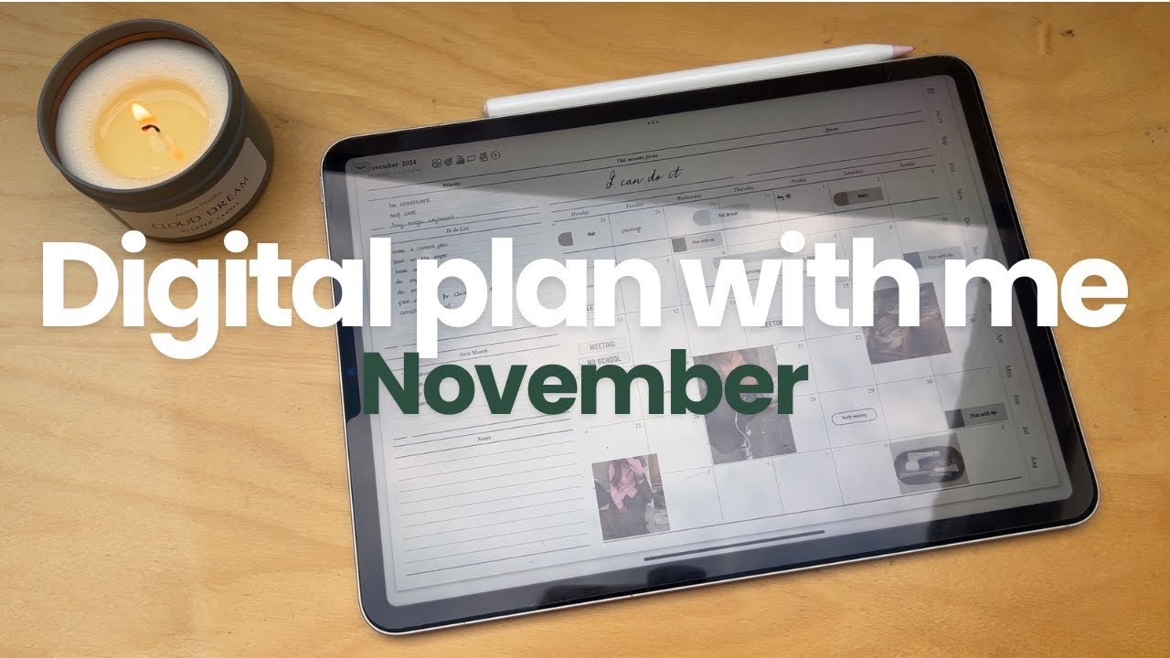 ☁️November🤎 Digital plan with me | Free digital planner - YouTube