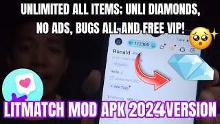 LITMATCH M0D APK 2024, UNLI DIAMONDS, BUGS ALL ITEMS, AND NO ADS FOR FREE IN 2 MINUTES!