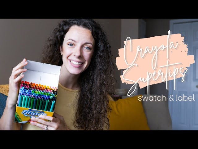 120 Crayola Super Tips Swatch 🌼 Review & Unboxing 🌼 2023 